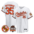 Tlead B.Orioles #35 Adley Rutschman Player White 30th Anniversary of 2131 Home Game Stitched Jerseys