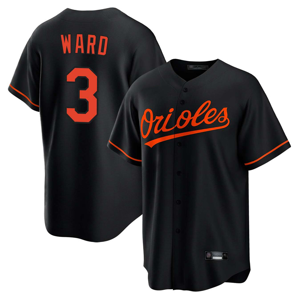 Tlead B.Orioles #3 Taylor Ward Player Black Home Game Stitched Jerseys