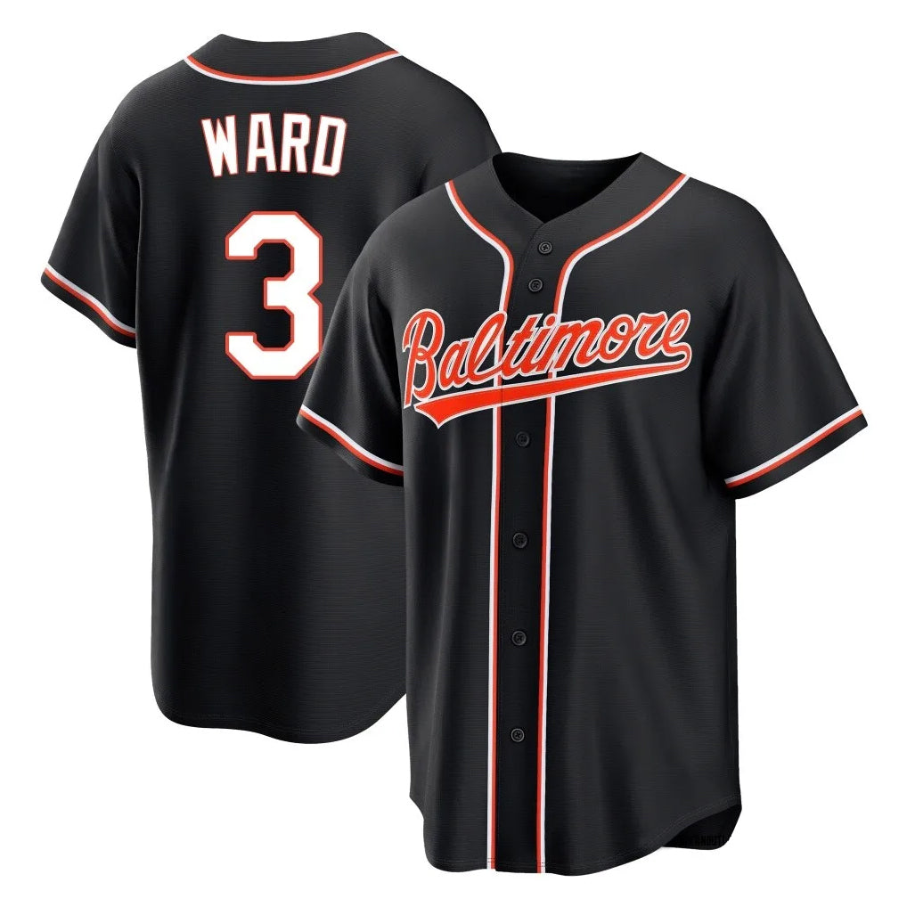 Tlead B.Orioles #3 Taylor Ward Player Black Out Home Game Stitched Jerseys
