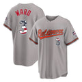 Tlead B.Orioles #3 Taylor Ward Player Gray USA 250 Fourth of July Home Game Stitched Jerseys
