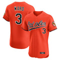 Tlead B.Orioles #3 Taylor Ward Player Orange Limited Elite Home Game Stitched Jerseys