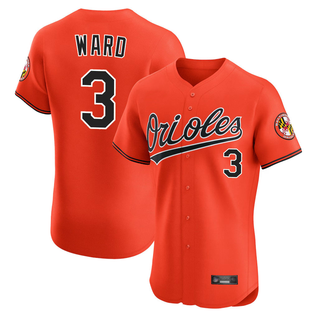 Tlead B.Orioles #3 Taylor Ward Player Orange Limited Elite Home Game Stitched Jerseys