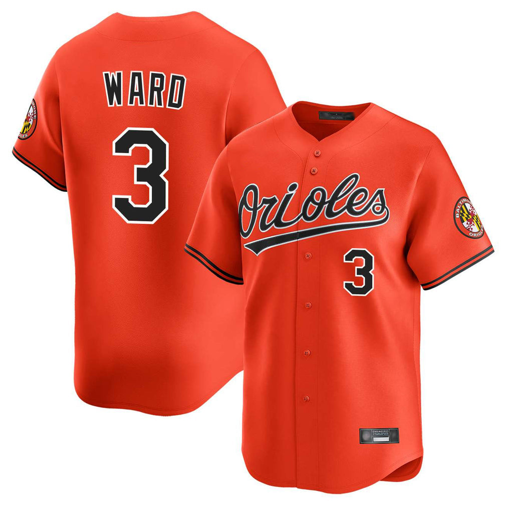 Tlead B.Orioles #3 Taylor Ward Player Orange Limited Home Game Stitched Jerseys