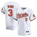 Tlead B.Orioles #3 Taylor Ward Player White Limited Home Game Stitched Jerseys