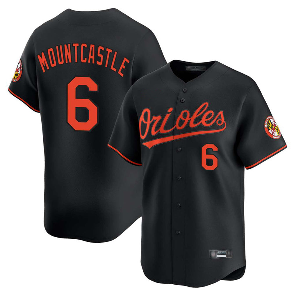 Tlead B.Orioles #6 Ryan Mountcastle Player Black Limited Home Game Stitched Jerseys