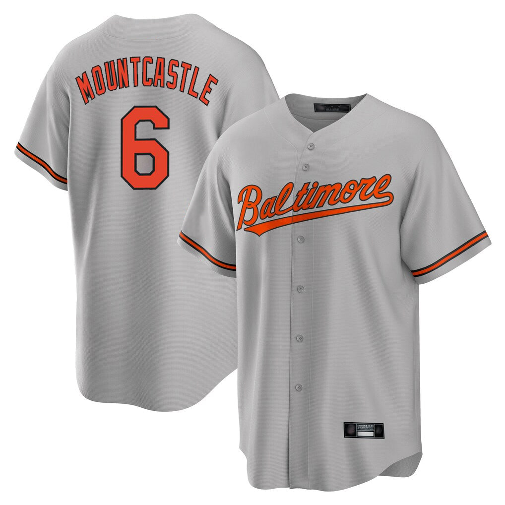 Tlead B.Orioles #6 Ryan Mountcastle Player Gray Home Game Stitched Jerseys