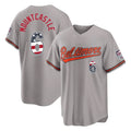 Tlead B.Orioles #6 Ryan Mountcastle Player Gray USA 250 Fourth of July Home Game Stitched Jerseys
