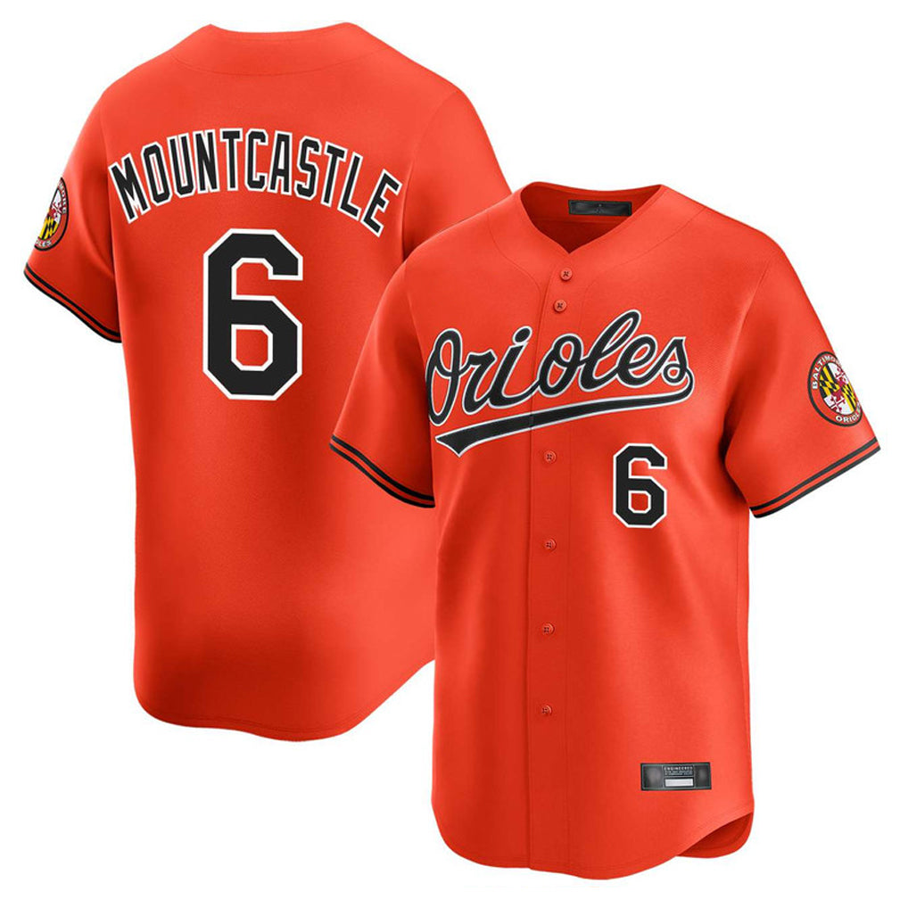Tlead B.Orioles #6 Ryan Mountcastle Player Orange Limited Home Game Stitched Jerseys