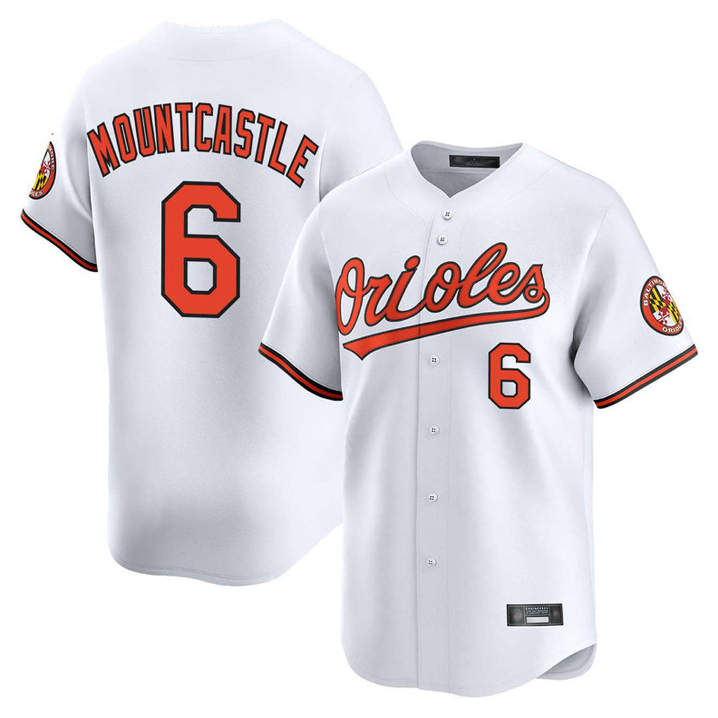 Tlead B.Orioles #6 Ryan Mountcastle Player White Limited Home Game Stitched Jerseys