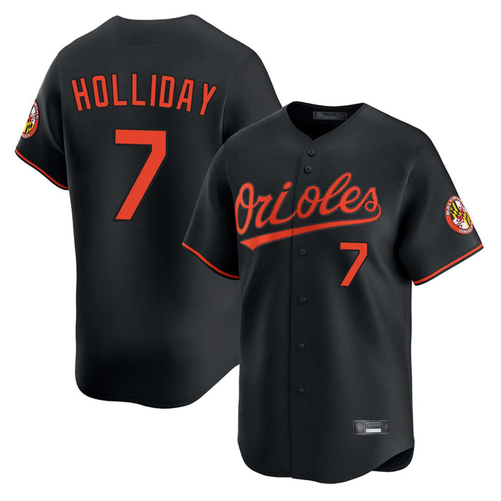 Tlead B.Orioles #7 Jackson Holliday Player Black Limited Home Game Stitched Jerseys