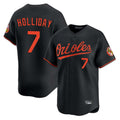 Tlead B.Orioles #7 Jackson Holliday Player Black Limited Home Game Stitched Jerseys