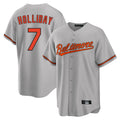 Tlead B.Orioles #7 Jackson Holliday Player Gray Home Game Stitched Jerseys