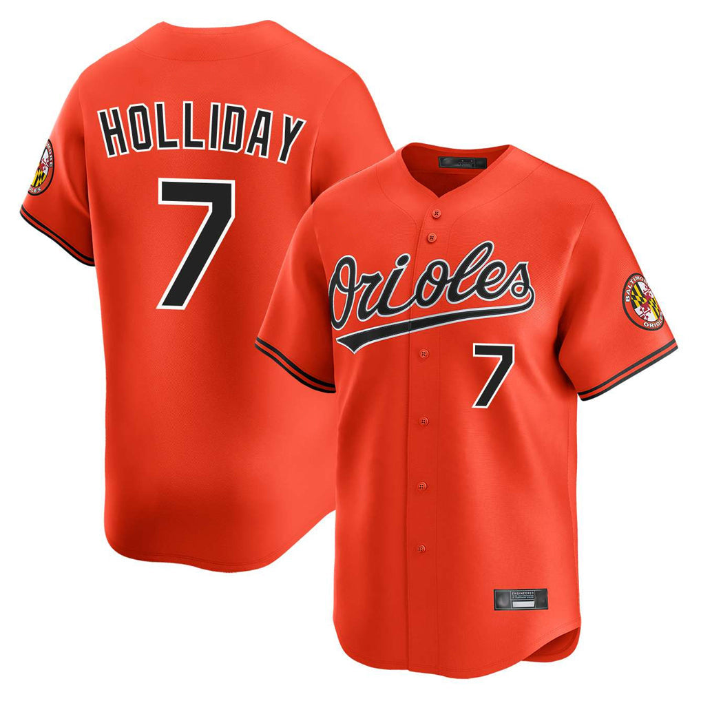Tlead B.Orioles #7 Jackson Holliday Player Orange Limited Home Game Stitched Jerseys