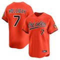 Tlead B.Orioles #7 Jackson Holliday Player Orange Limited Home Game Stitched Jerseys