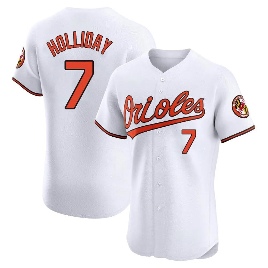 Tlead B.Orioles #7 Jackson Holliday Player White Limited Elite Home Game Stitched Jerseys