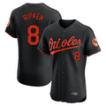 Tlead B.Orioles #8 Cal Ripken Player Black Limited Elite Home Game Stitched Jerseys
