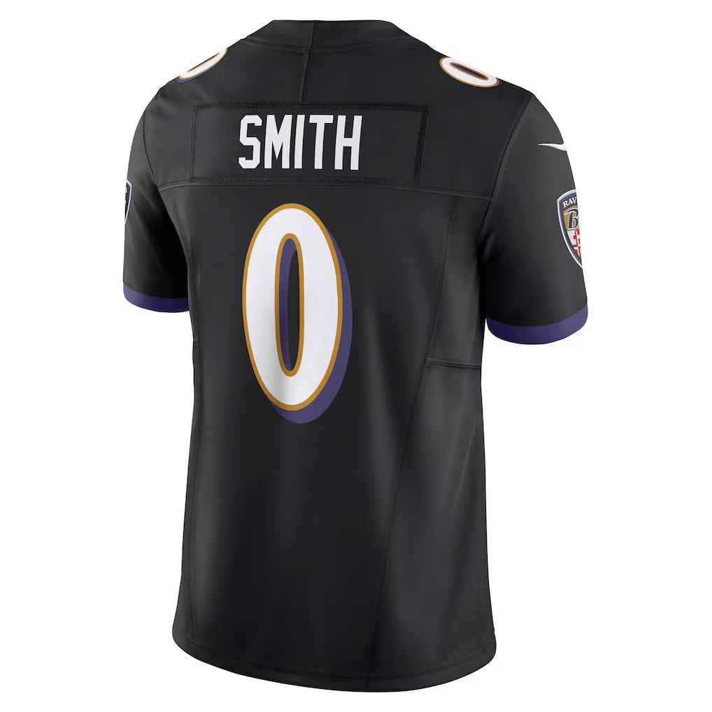 Tlead B.Ravens #0 Roquan Smith Black Alternate Vapor F.U.S.E. Limited Stitched Jerseys