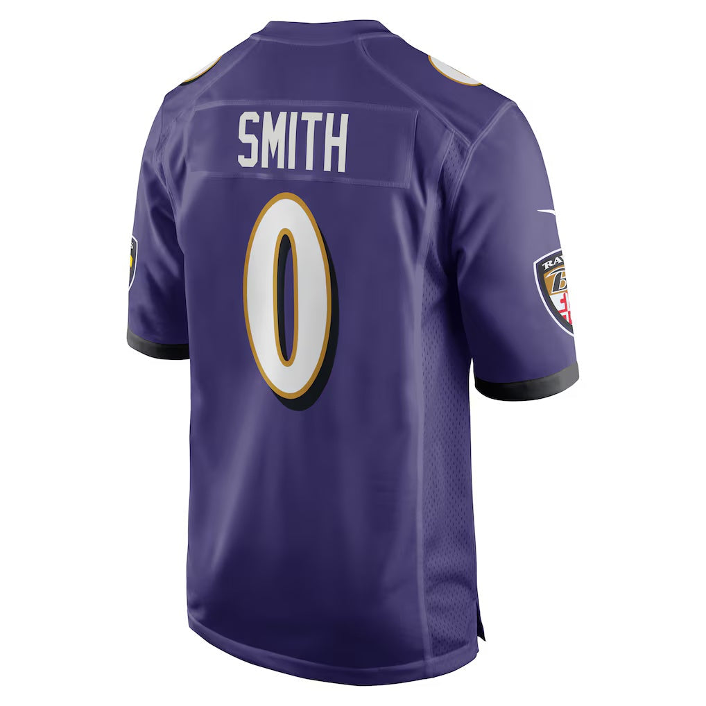 Tlead B.Ravens #0 Roquan Smith Purple Team Game Stitched Jersey