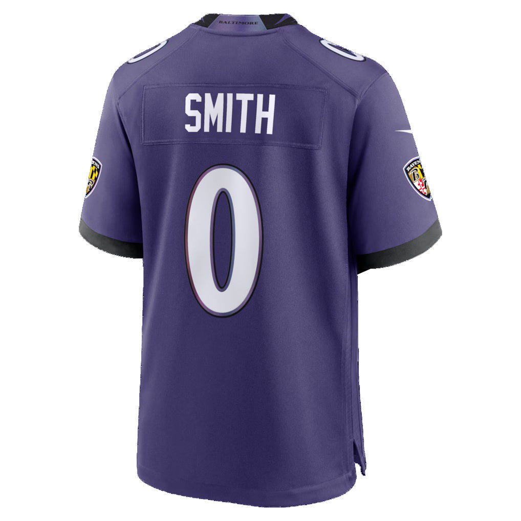 Tlead B.Ravens #0 Roquan Smith Purple Team Game Stitched Jerseys