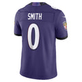 Tlead B.Ravens #0 Roquan Smith Purple Vapor F.U.S.E. Sewn Down Limited Stitched Jerseys