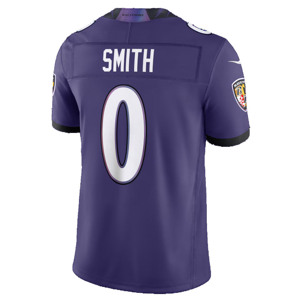 Tlead B.Ravens #0 Roquan Smith Purple Vapor F.U.S.E. Sewn Down Limited Stitched Jerseys