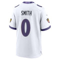 Tlead B.Ravens #0 Roquan Smith White Game Stitched Jerseys
