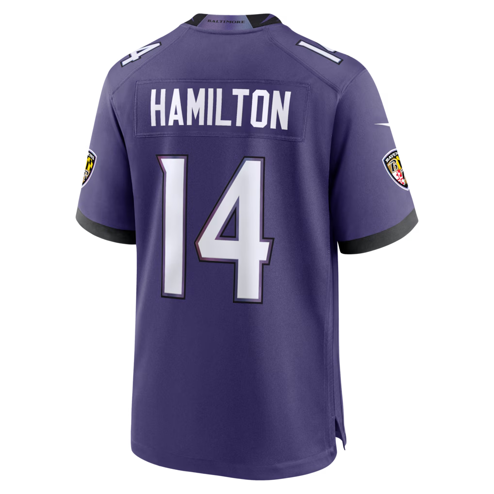 Tlead B.Ravens #14 Kyle Hamilton Purple Team Game Stitched Jerseys