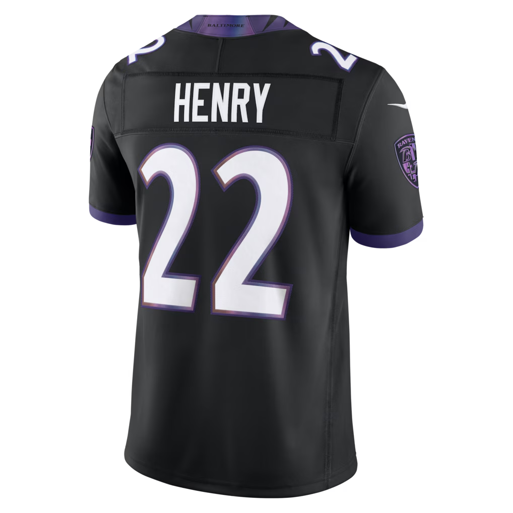 Tlead B.Ravens #22 Derrick Henry Black Alternate Alternate Vapor F.U.S.E. Stitched Limited Jerseys