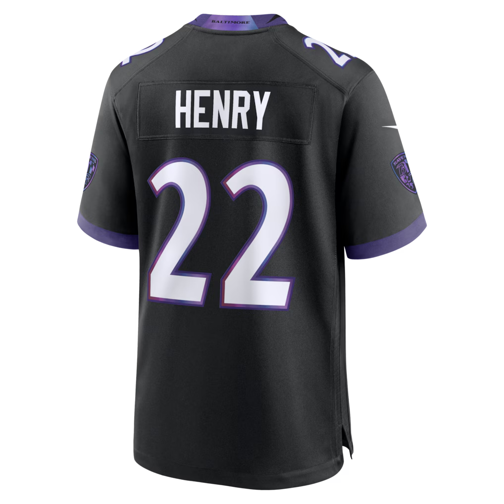 Tlead B.Ravens #22 Derrick Henry Black Alternate Game Stitched Jerseys