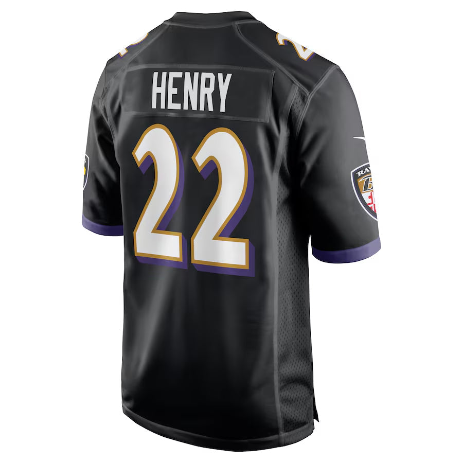 Tlead B.Ravens #22 Derrick Henry Player Black Home Game Stitched Jerseys