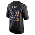 Tlead B.Ravens #22 Derrick Henry Player Carbon Black Fashion  Stitched Jerseys
