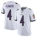 Tlead B.Ravens #4 Zay Flowers Player White Vapor F.U.S.E. Limited Stitched Jerseys