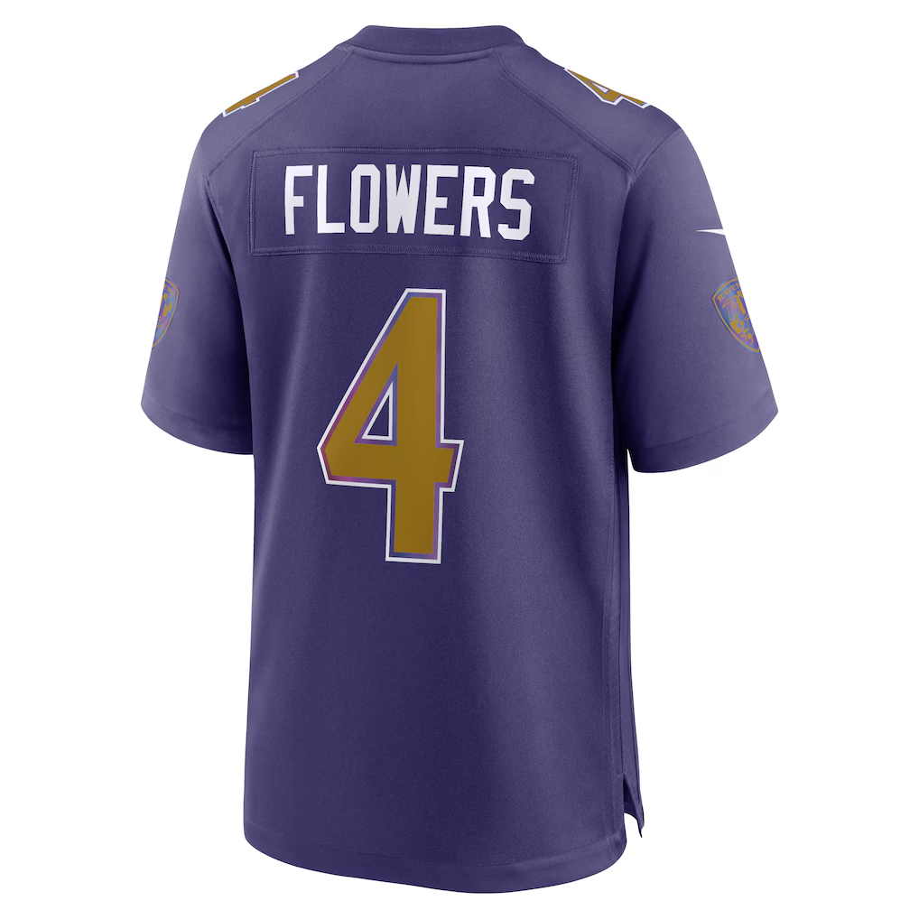 Tlead B.Ravens #4 Zay Flowers Purple Alternate Game Stitched Jerseys