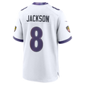 Tlead B.Ravens #8 Lamar Jackson White Game Stitched Jerseys