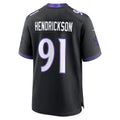 Tlead B.Ravens #91 Trey Hendrickson Black Alternate Game Stitched Jerseys