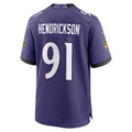 Tlead B.Ravens #91 Trey Hendrickson Purple Team Game Stitched Jerseys