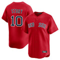 Tlead B.Red Sox #10 Trevor Story Player Red Limited Home Game Stitched Jerseys