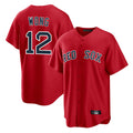 Tlead B.Red Sox #12 Connor Wong Player Red Home Game Stitched Jerseys