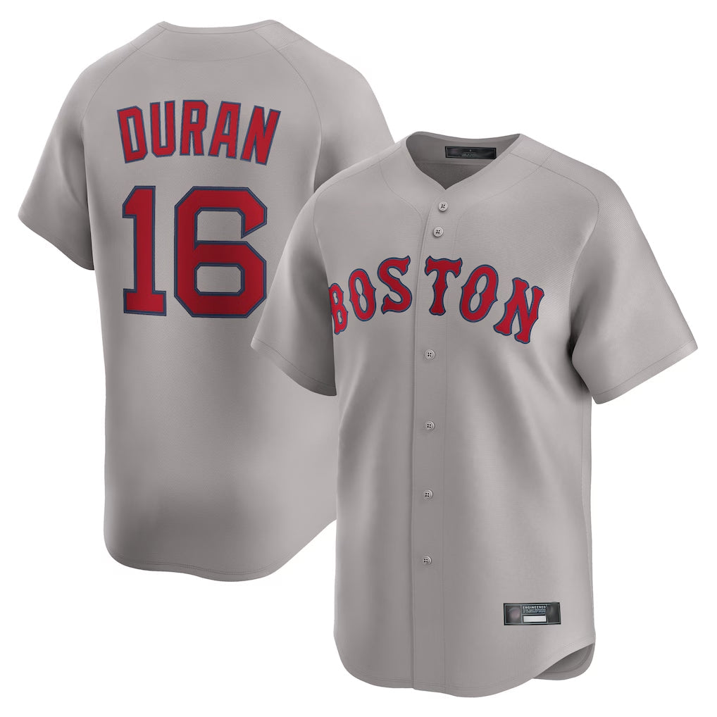 Tlead B.Red Sox #16 Jarren Duran Player Gray Road Limited Home Game Stitched Jersey