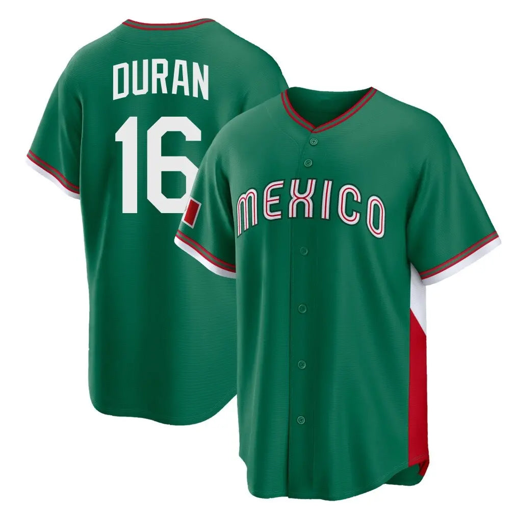 Tlead B.Red Sox #16 Jarren Duran Player Green Mexico 2026 World Classic Home Game Stitched Jerseys