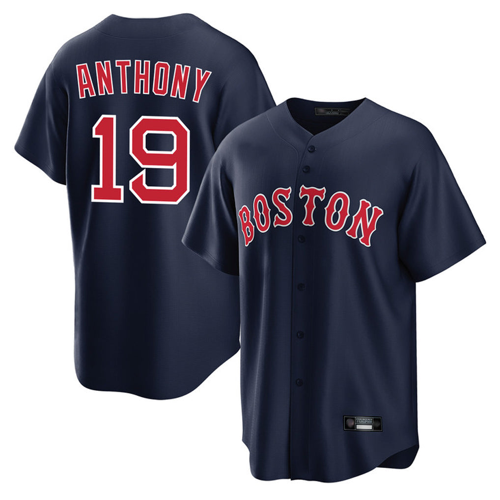 Tlead B.Red Sox #19 Roman Anthony Player Navy Home Game Stitched Jerseys