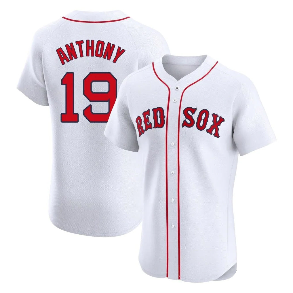 Tlead B.Red Sox #19 Roman Anthony Player White Limited Elite Home Game Stitched Jerseys