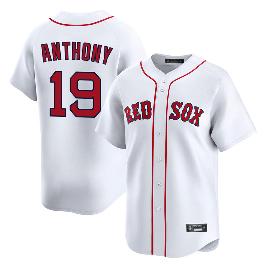 Tlead B.Red Sox #19 Roman Anthony Player White Limited Home Game Stitched Jerseys