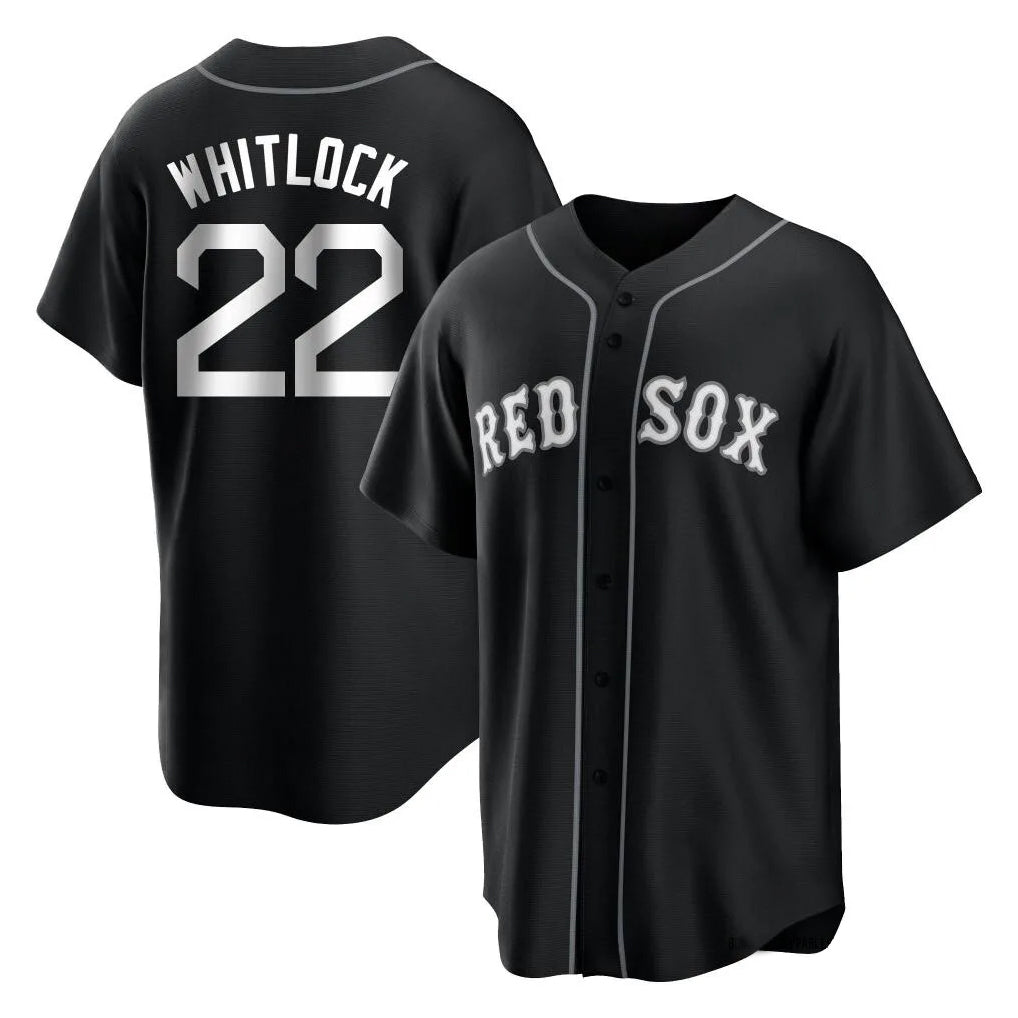 Tlead B.Red Sox #22 Garrett Whitlock Player Black Home Game Stitched Jerseys