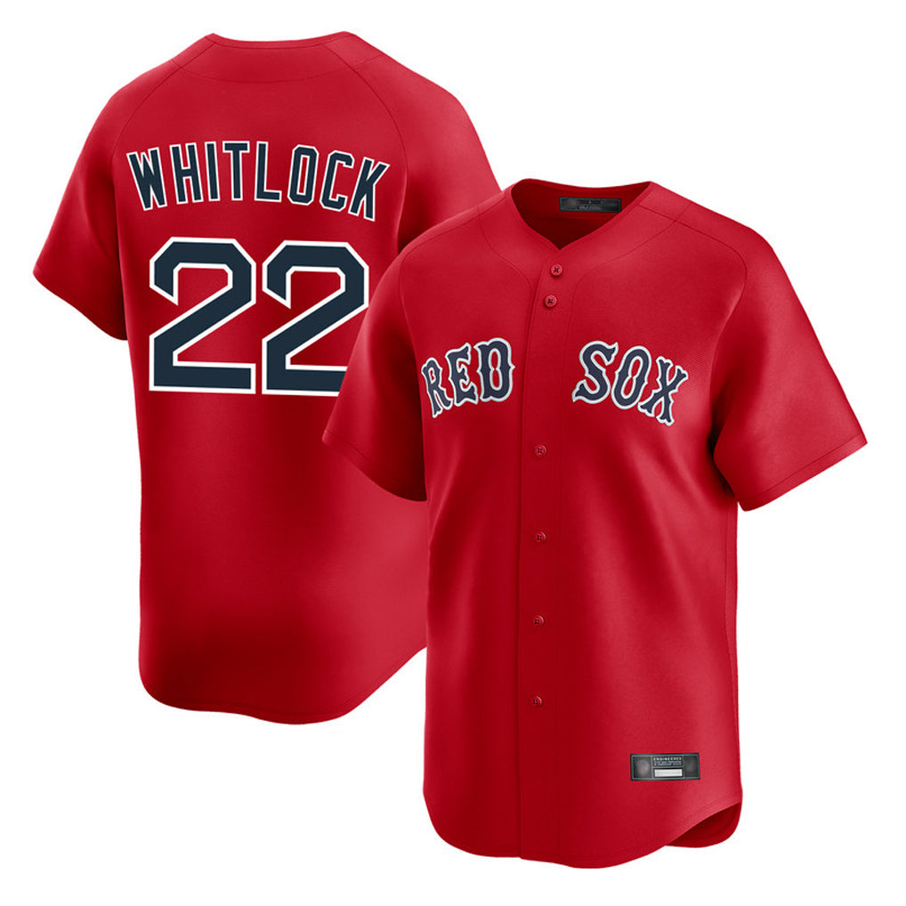 Tlead B.Red Sox #22 Garrett Whitlock Player Red Limited Home Game Stitched Jerseys