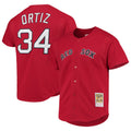 Tlead B.Red Sox #34 David Ortiz Player Red Mitchell & Ness Cooperstown Collection Home Stitched Jerseys
