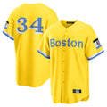 Tlead B.Red Sox #34 David Ortiz Player Yellow Home Game Stitched Jerseys