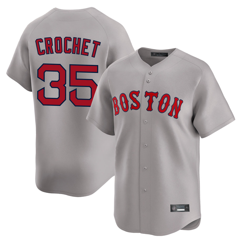 Tlead B.Red Sox #35 Garrett Crochet Player Gray Road Limited Home Game Stitched Jerseys