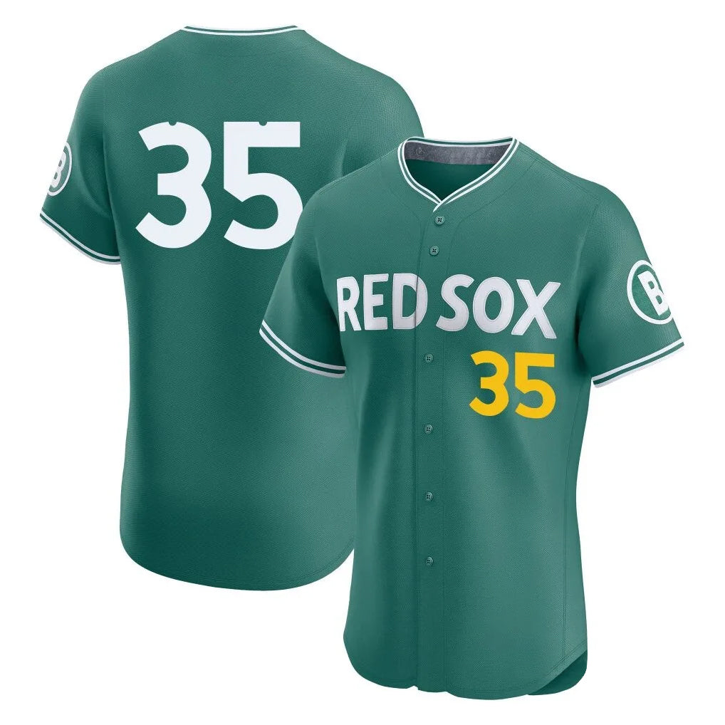 Tlead B.Red Sox #35 Garrett Crochet Player Green City Connect Limited Elite Home Game Stitched Jerseys