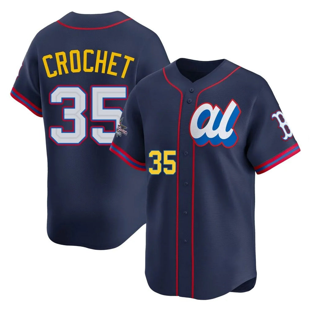 Tlead B.Red Sox #35 Garrett Crochet Player Navy American League All-Star Edition Game Stitched Jerseys